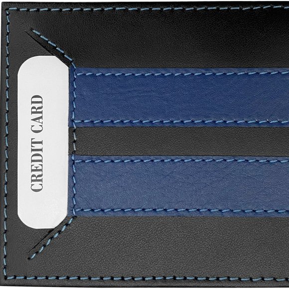 Thin Blue Line Police Wallet - LEO Bifold Wallet - Picture 2 of 7